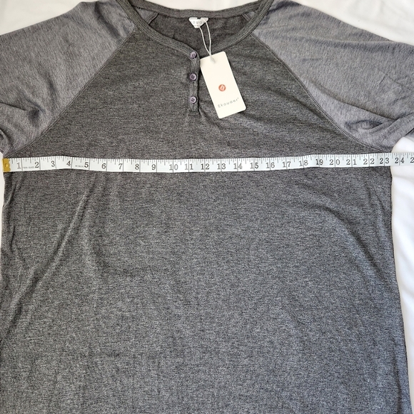 EKOUAER Men's Color Block Gray Raglan Comfort Nightshirt Sleepshirt Loungewear - Picture 11 of 12